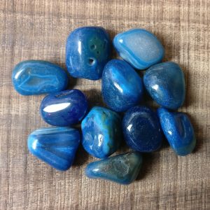 blue agate tumblestone knuffelsteen