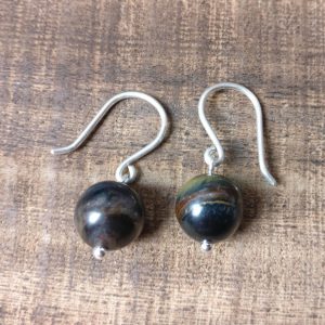 silver 925 earrings hawks eye
