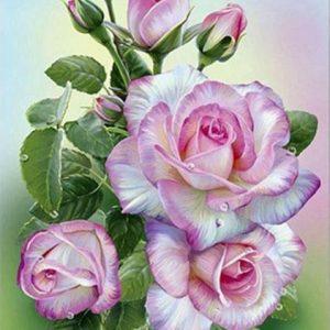 Diamond painting roze rozen