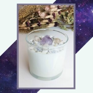 Silver Rune Crafts Lavender Crystals XL raapzaadwas kaars